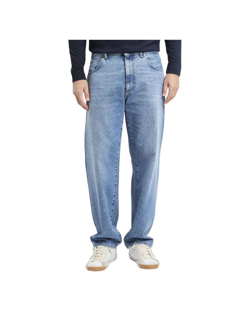 PT Torino Blue Loose Fit Jeans for men