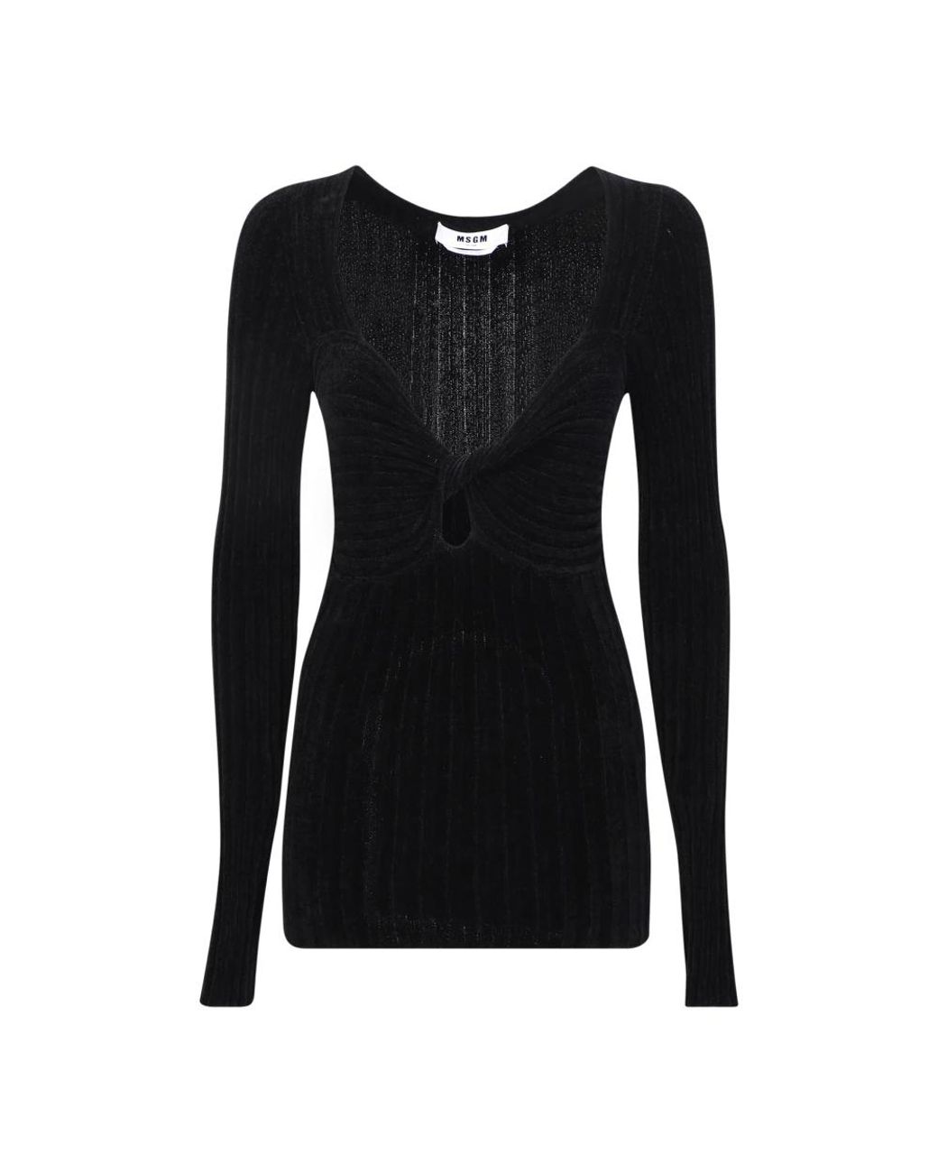 MSGM Black Long Sleeve Tops