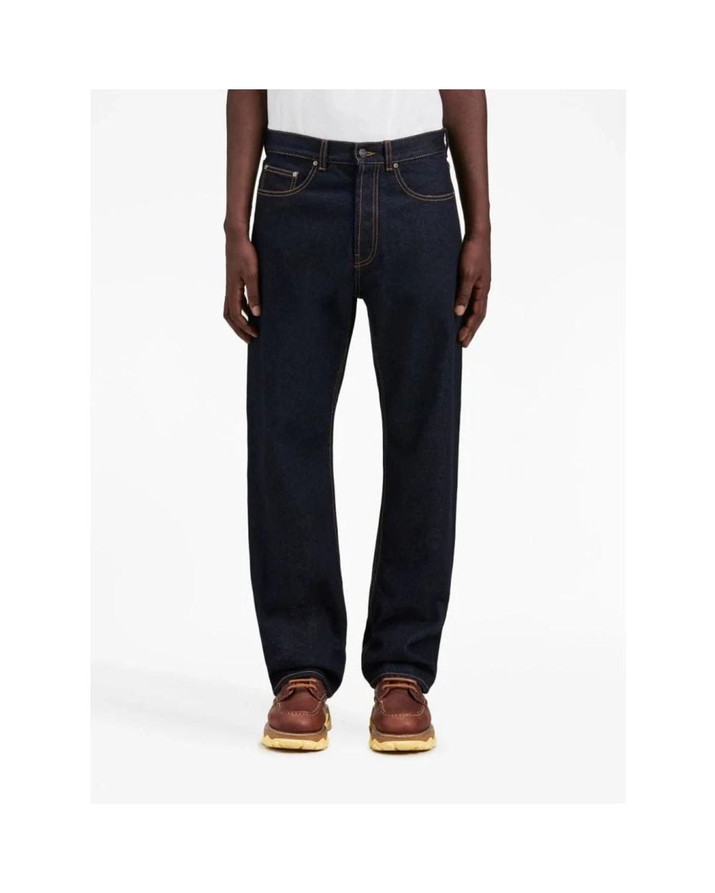 Palm Angels Blue Straight Jeans for men