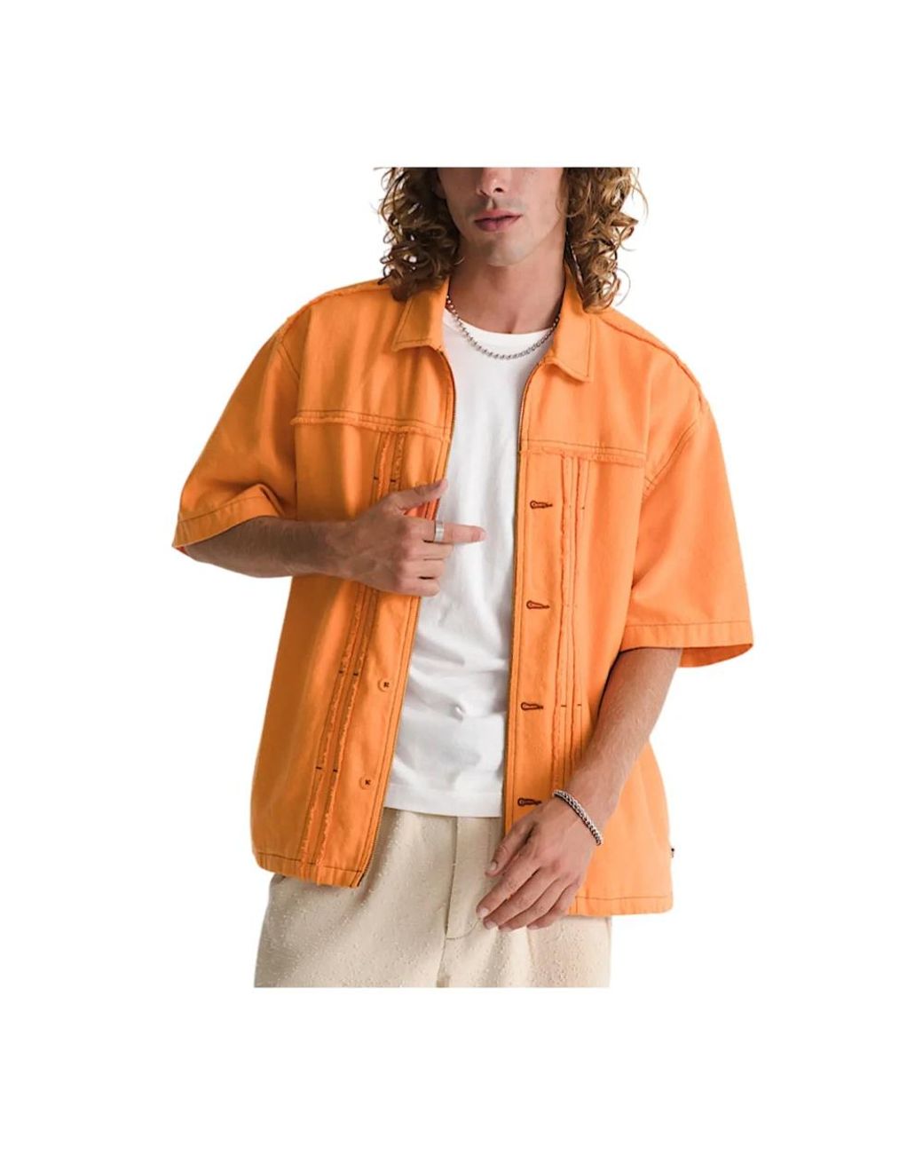 Vans Orange Short Sleeve Shirts for men