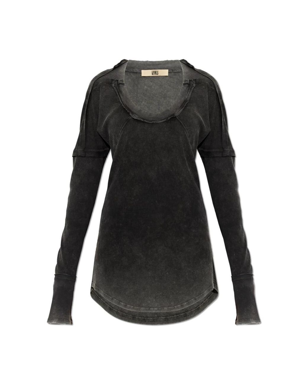 Knwl Front KNWLS Long Sleeve Tops in Black | Lyst