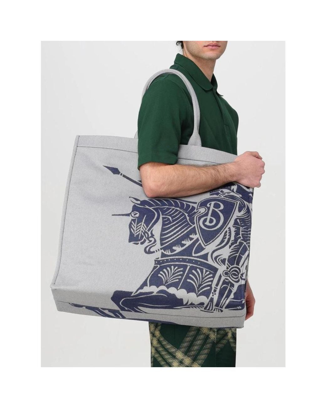 Burberry Gray Shopping Bags for men
