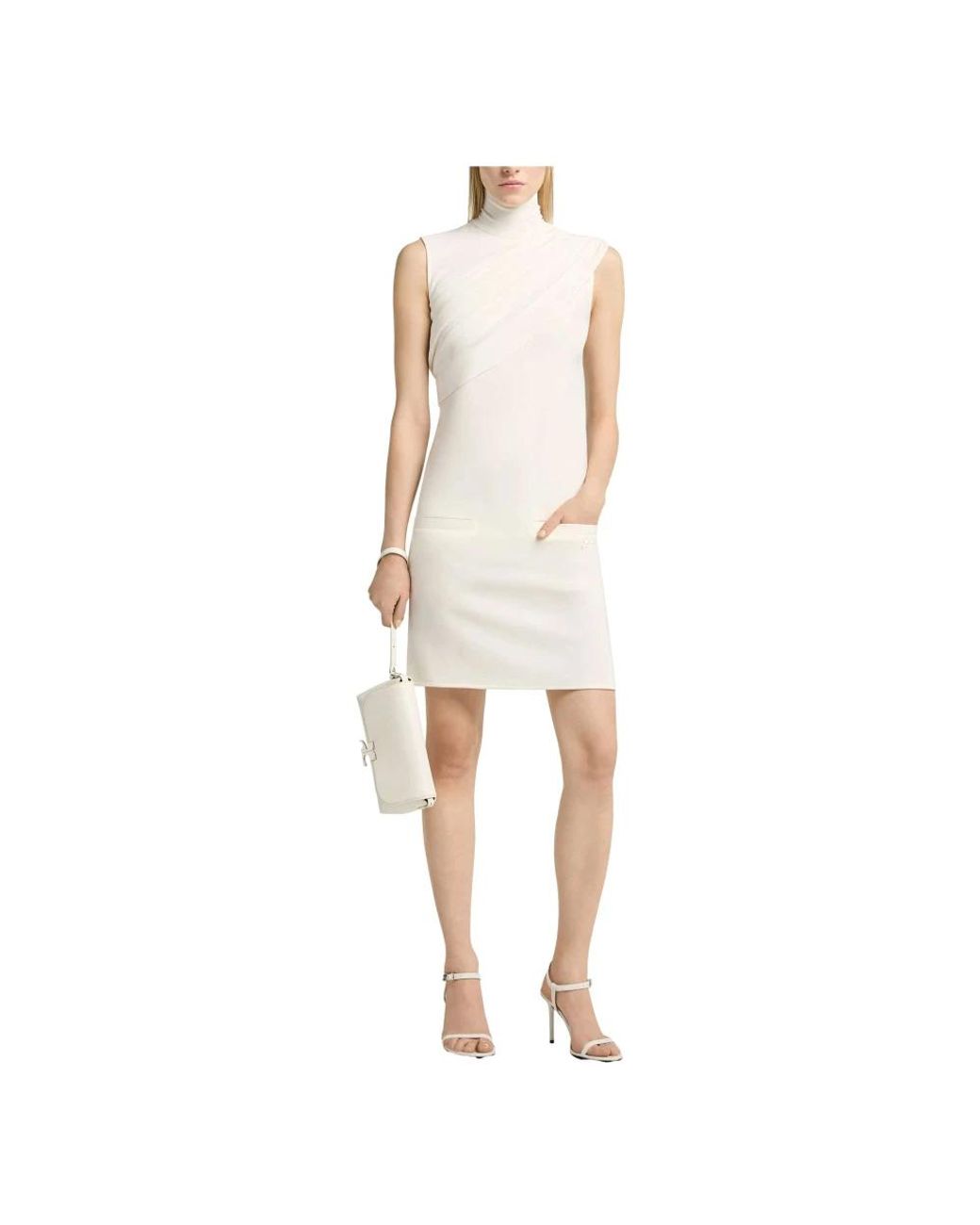 Courreges Natural Short Dresses