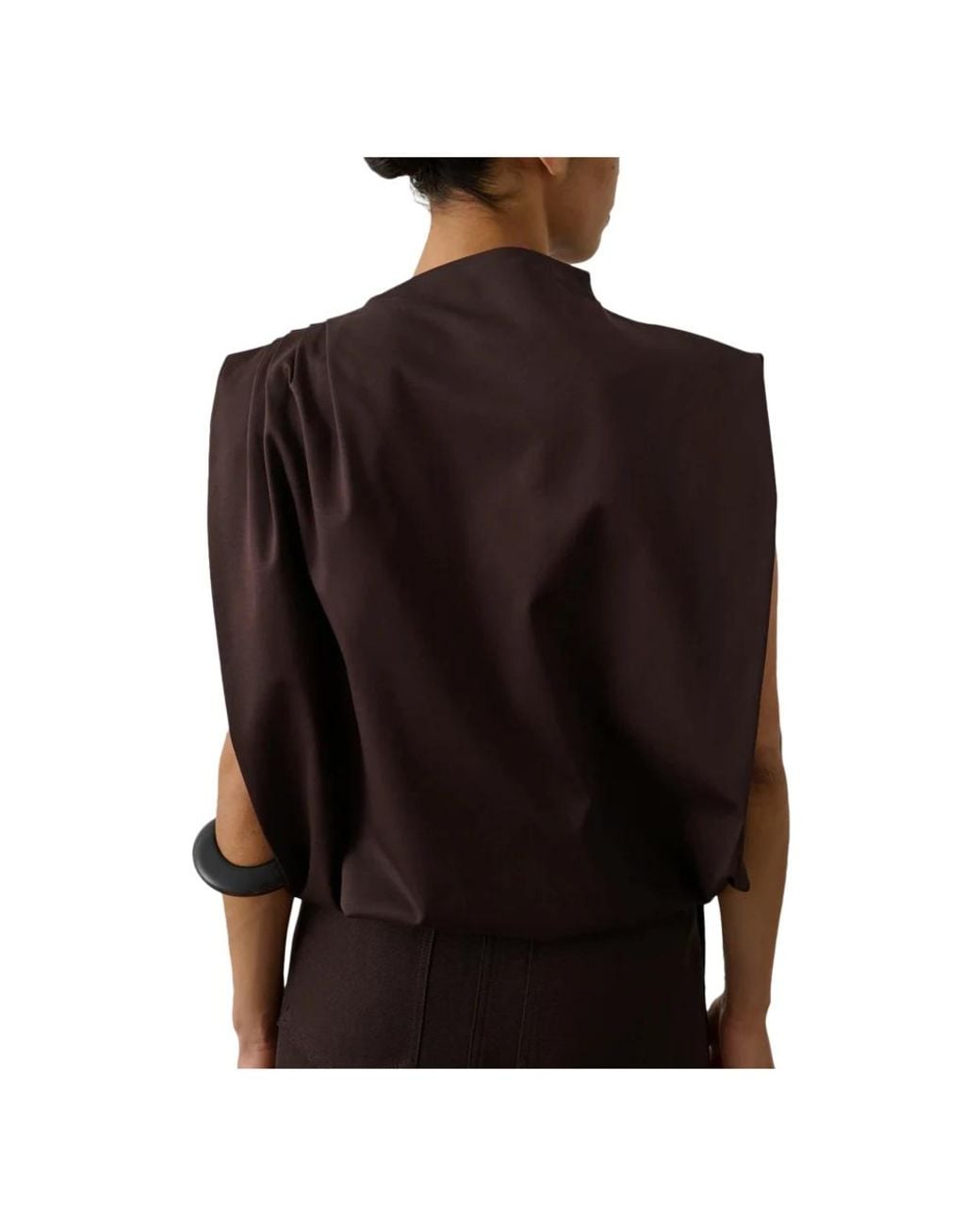 Soeur Brown Sleeveless Tops
