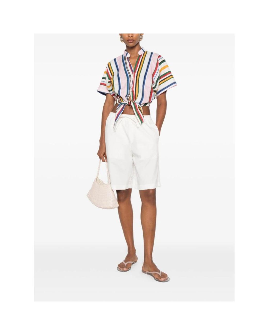DUNST White Casual Shorts