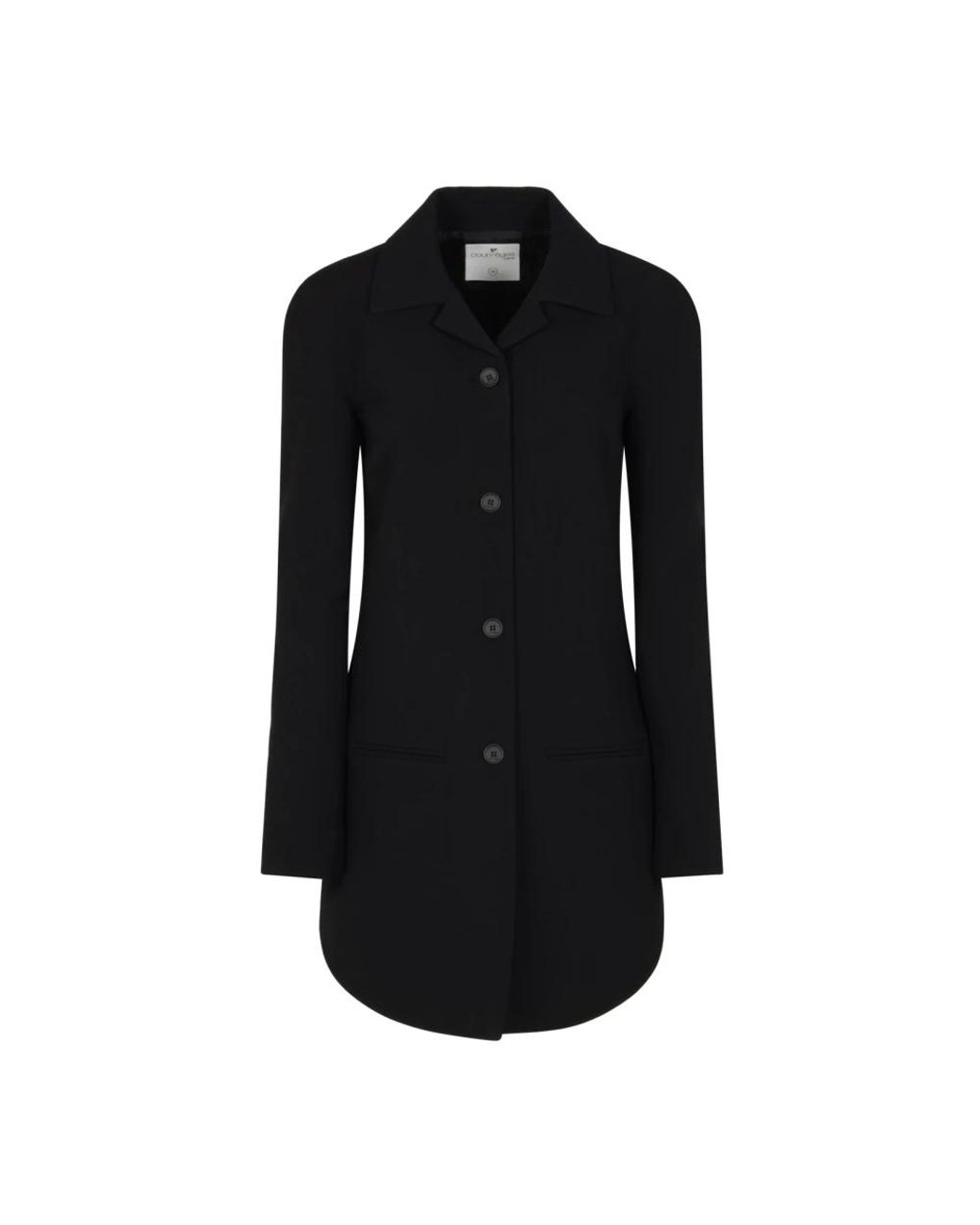 Courreges Black Single-Breasted Coats