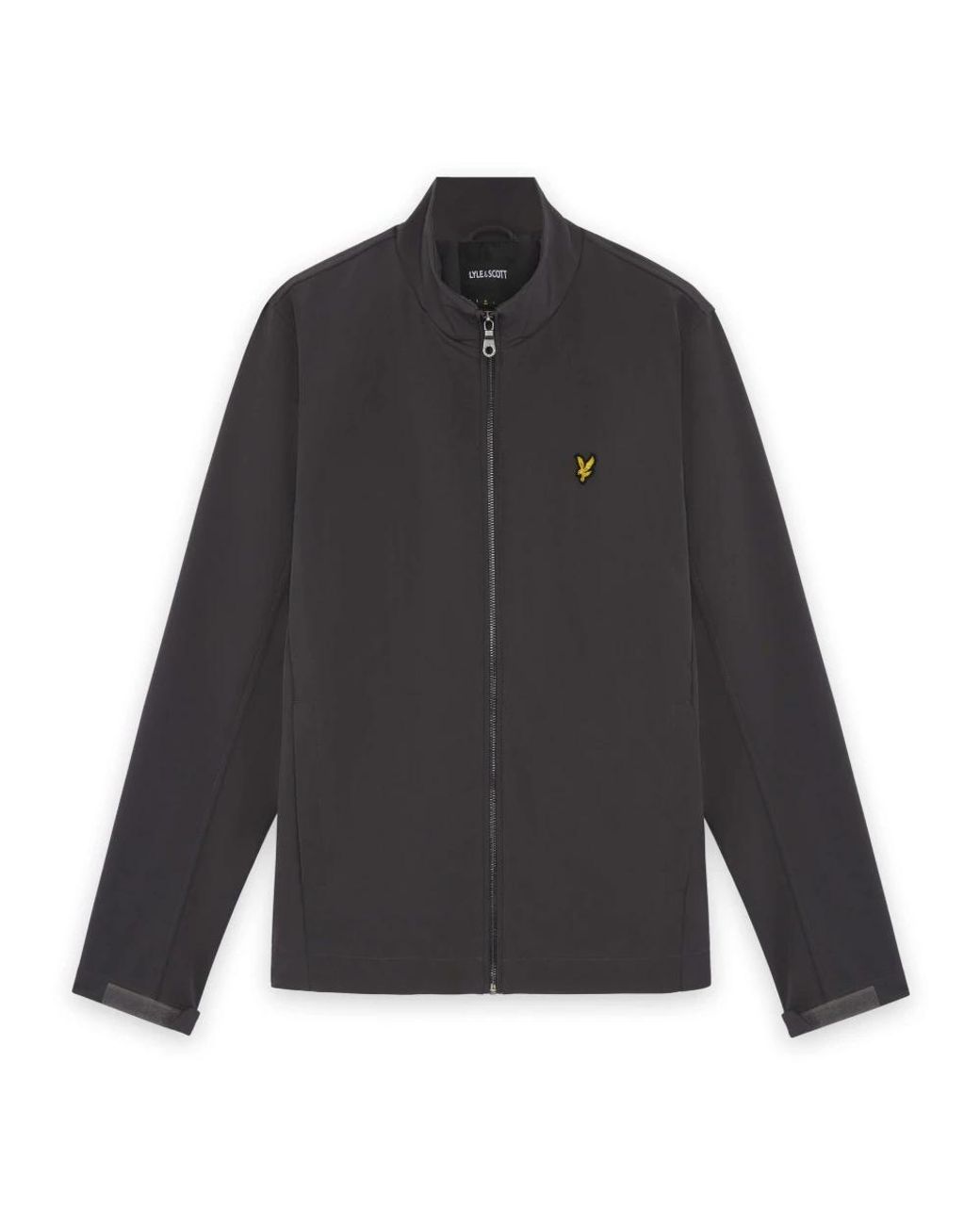 Lyle & Scott Jassen ,Zwart ,Polyester Mesh Back Softshell Funnel Neck Jas in het Gray voor heren