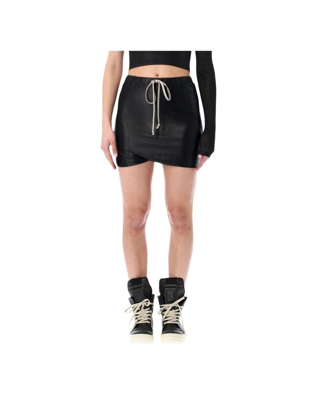 Rick Owens Black Short Skirts
