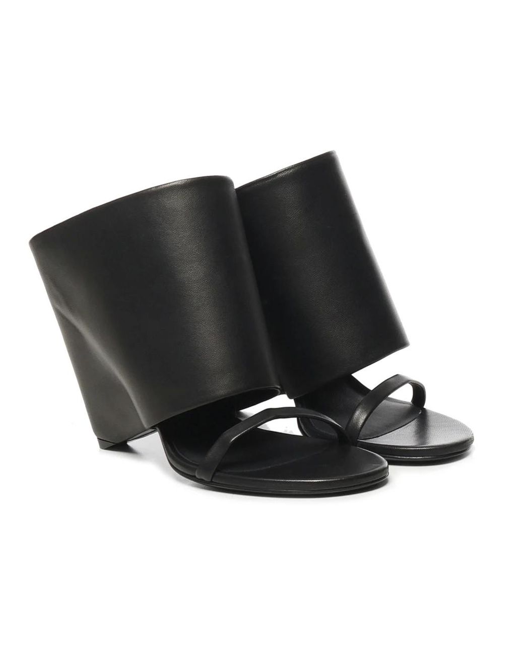 Courreges Black High Heel Sandals