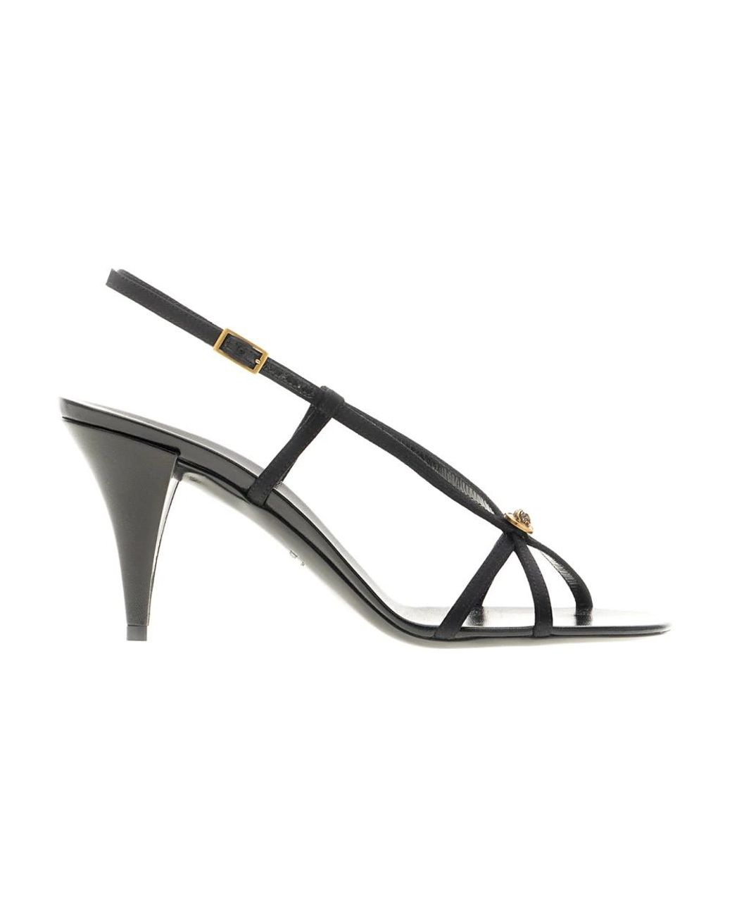 Versace Black High Heel Sandals