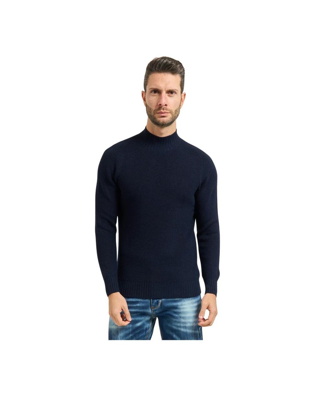 Gran Sasso Blue Turtlenecks for men