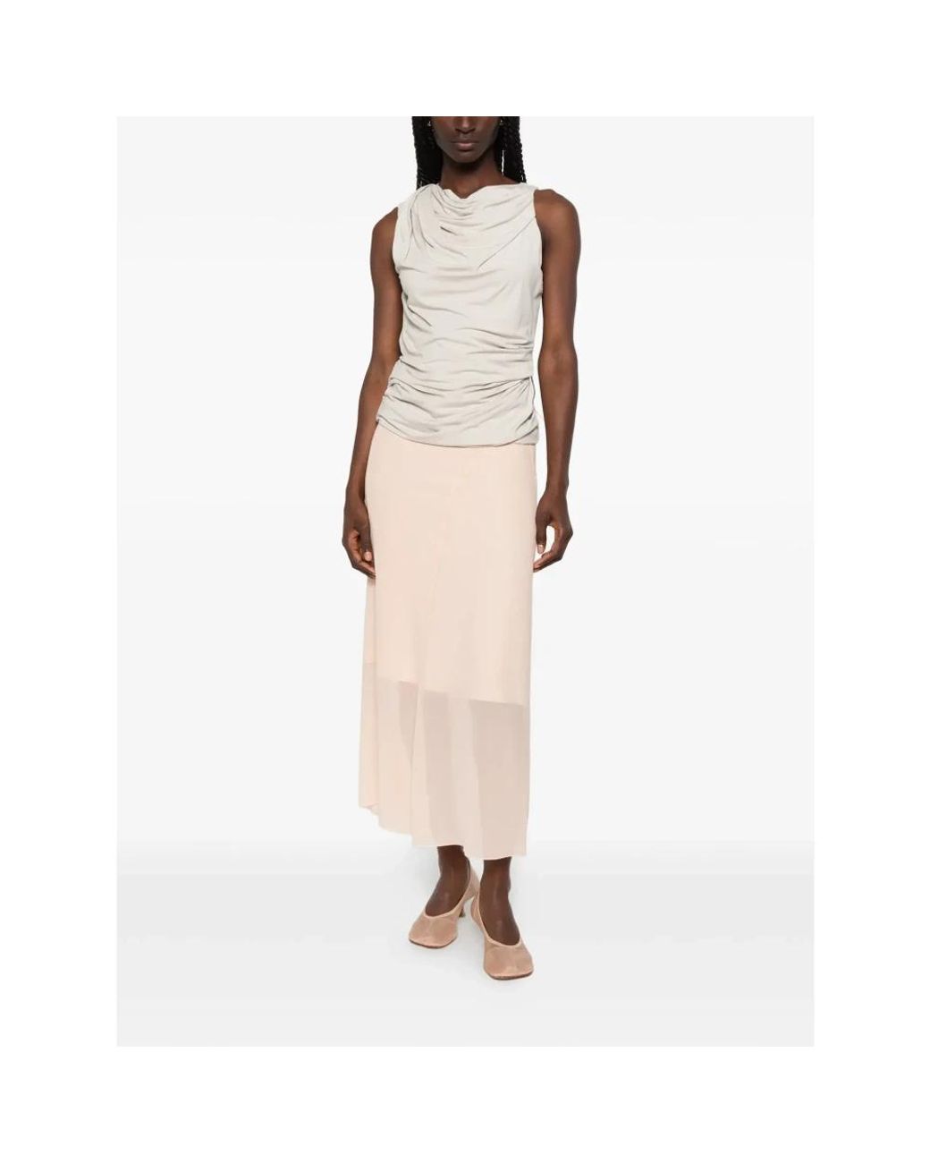 Mugler Pink Midi Skirts