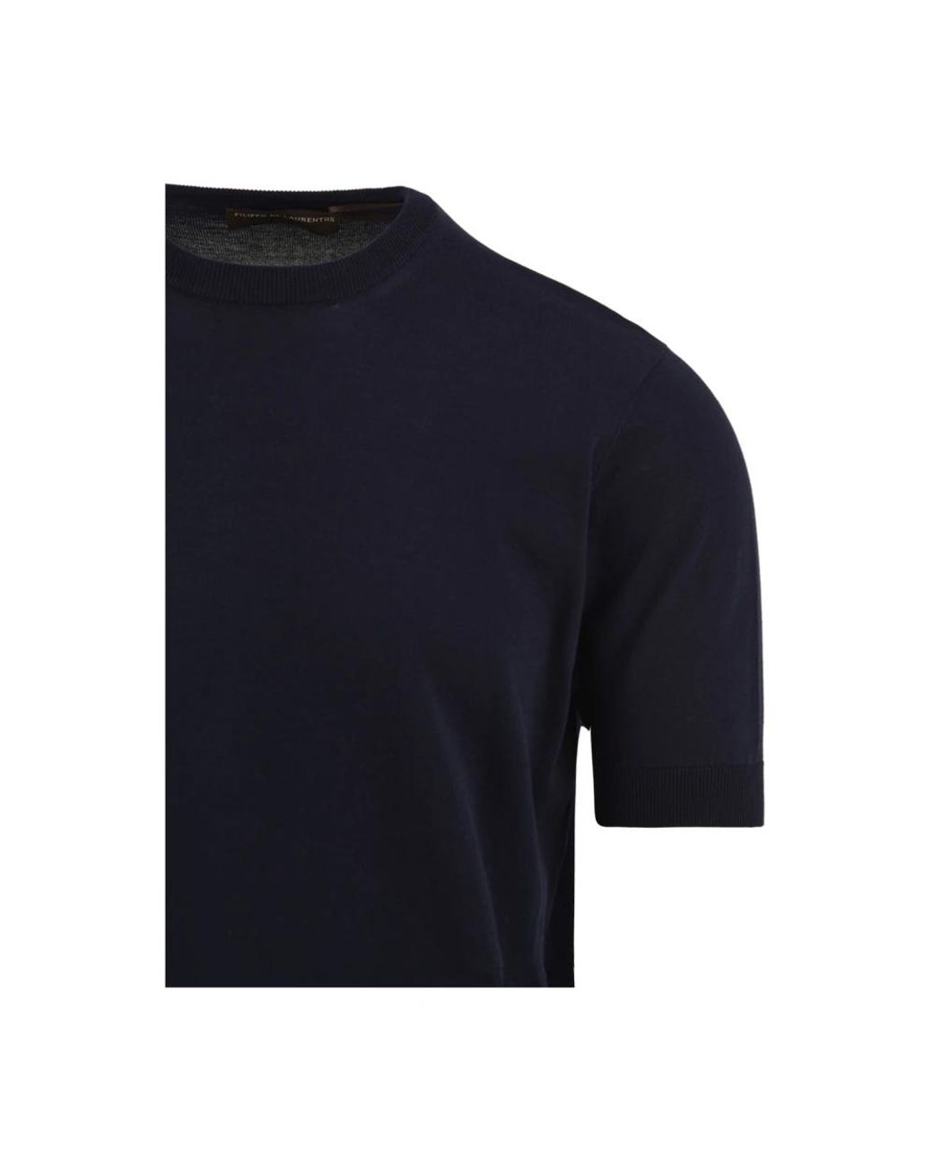 FILIPPO DE LAURENTIIS Black Round-Neck Knitwear for men