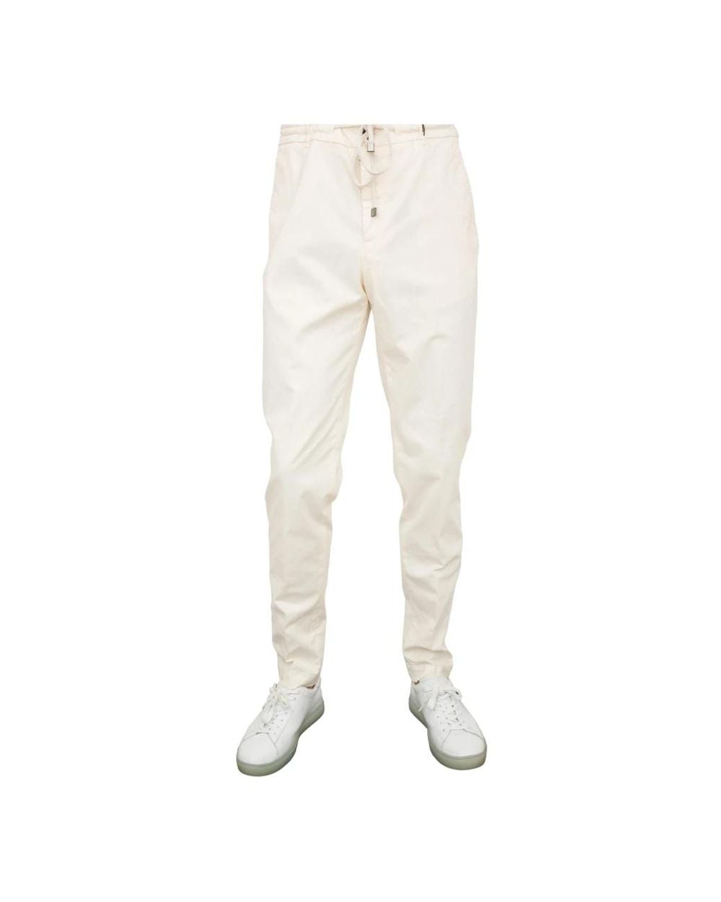 Peserico Natural Slim-Fit Trousers for men