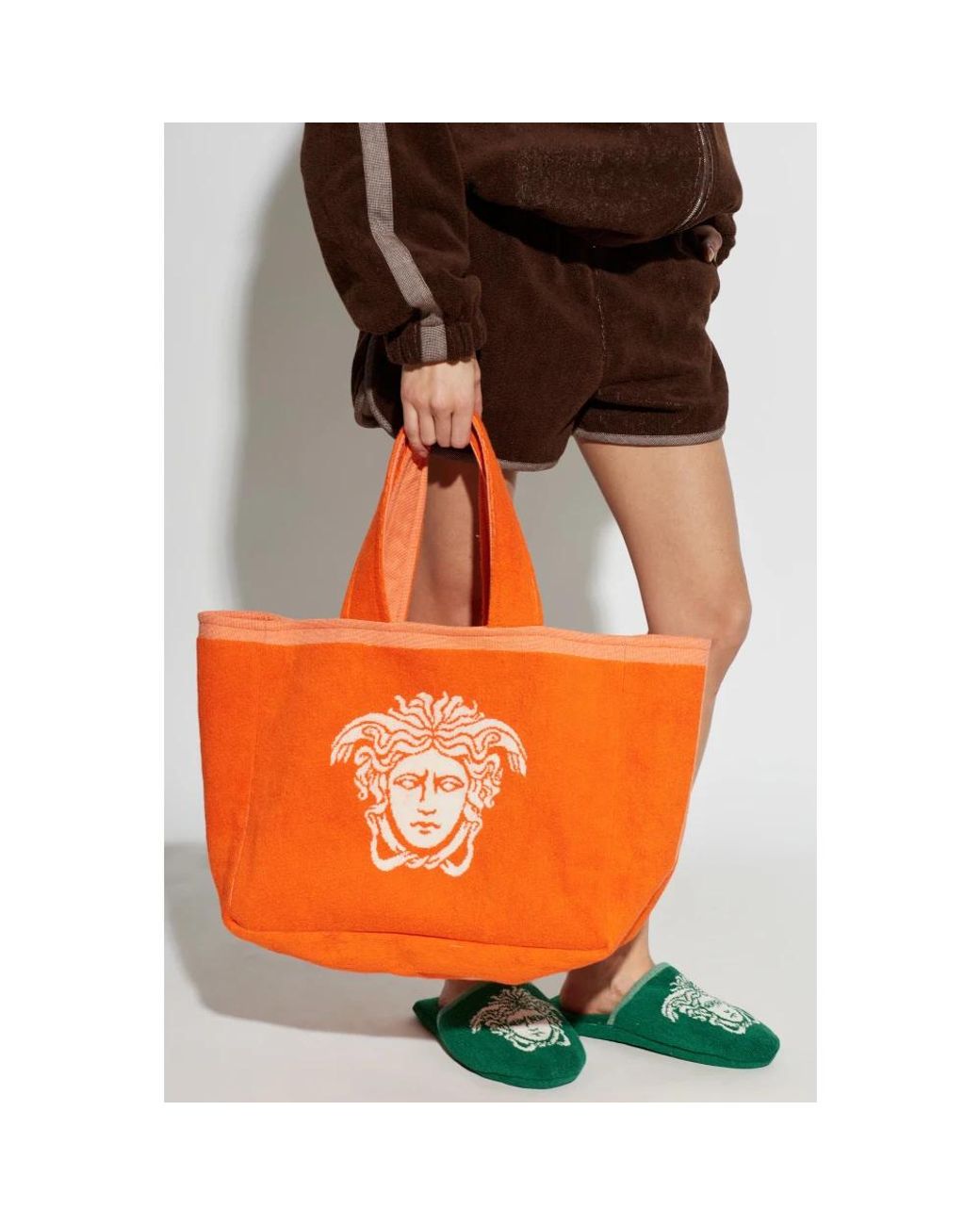 Tote Bags di Versace in Orange