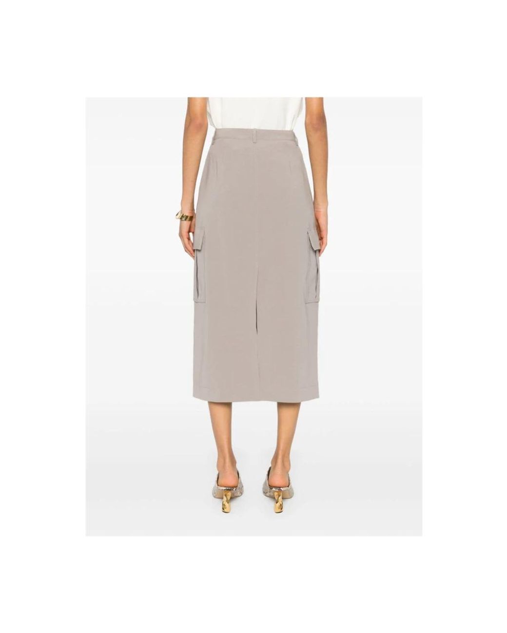 Theory Gray Midi Skirts