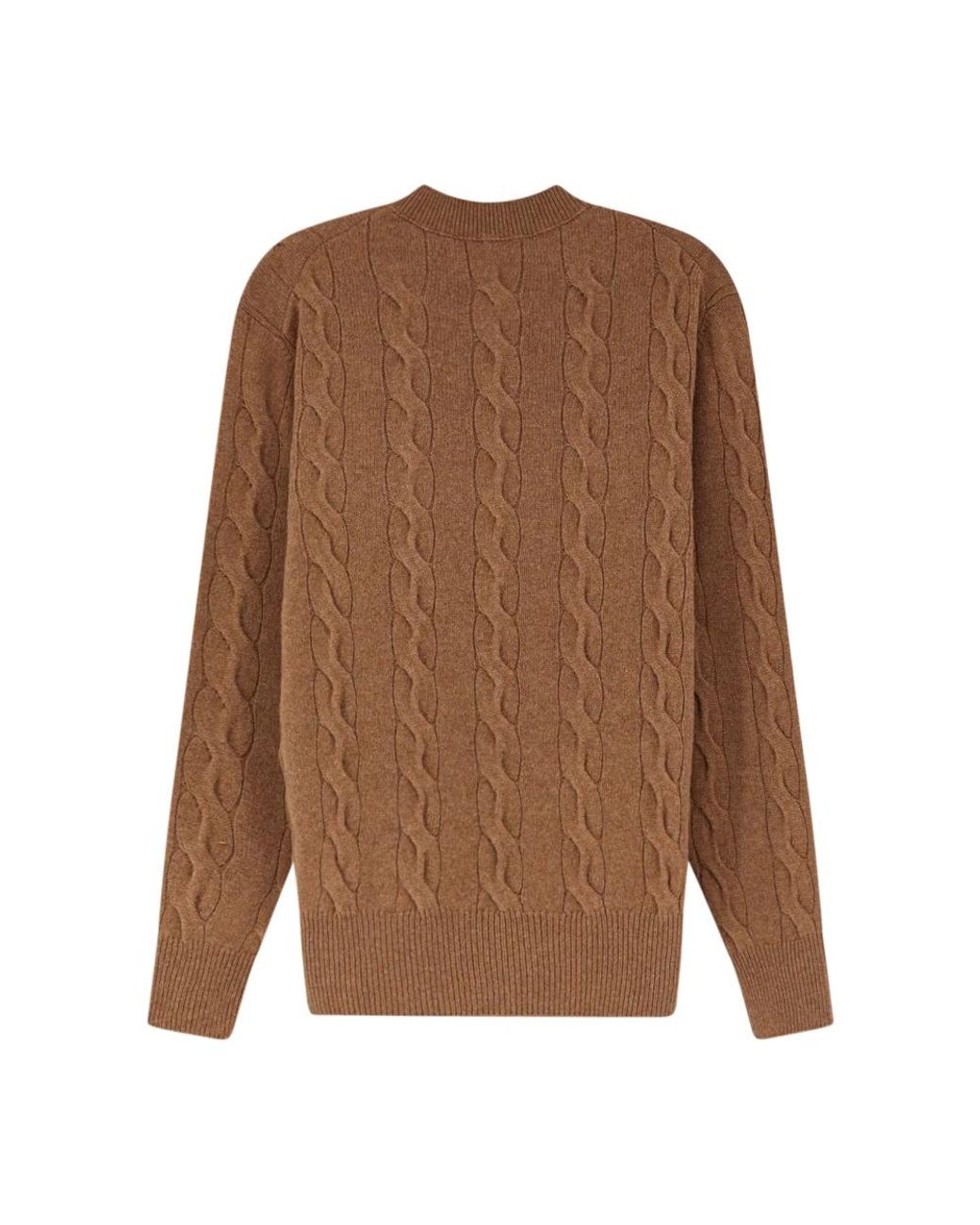 AMI Brown Round-Neck Knitwear for men