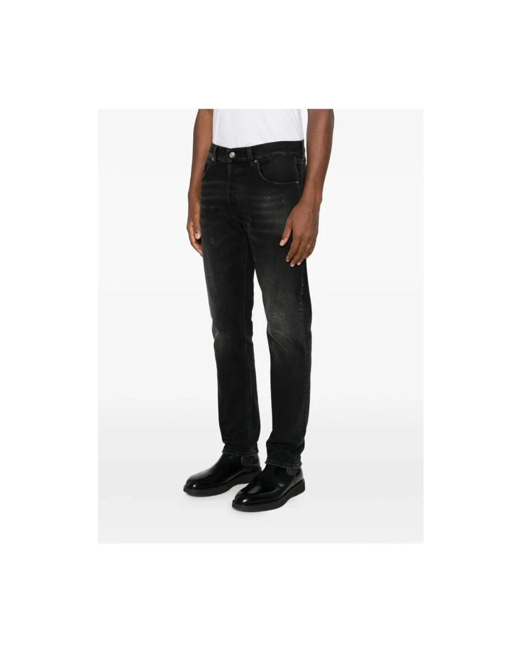 Dondup Black Slim Fit Jeans for men