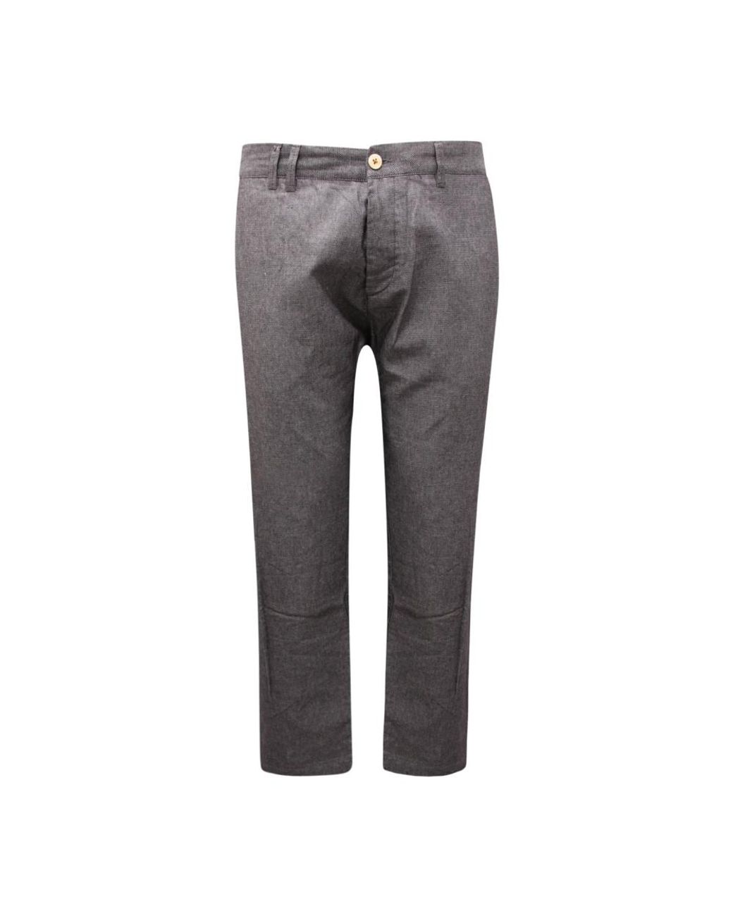 Officina 36 Gray Straight Trousers for men