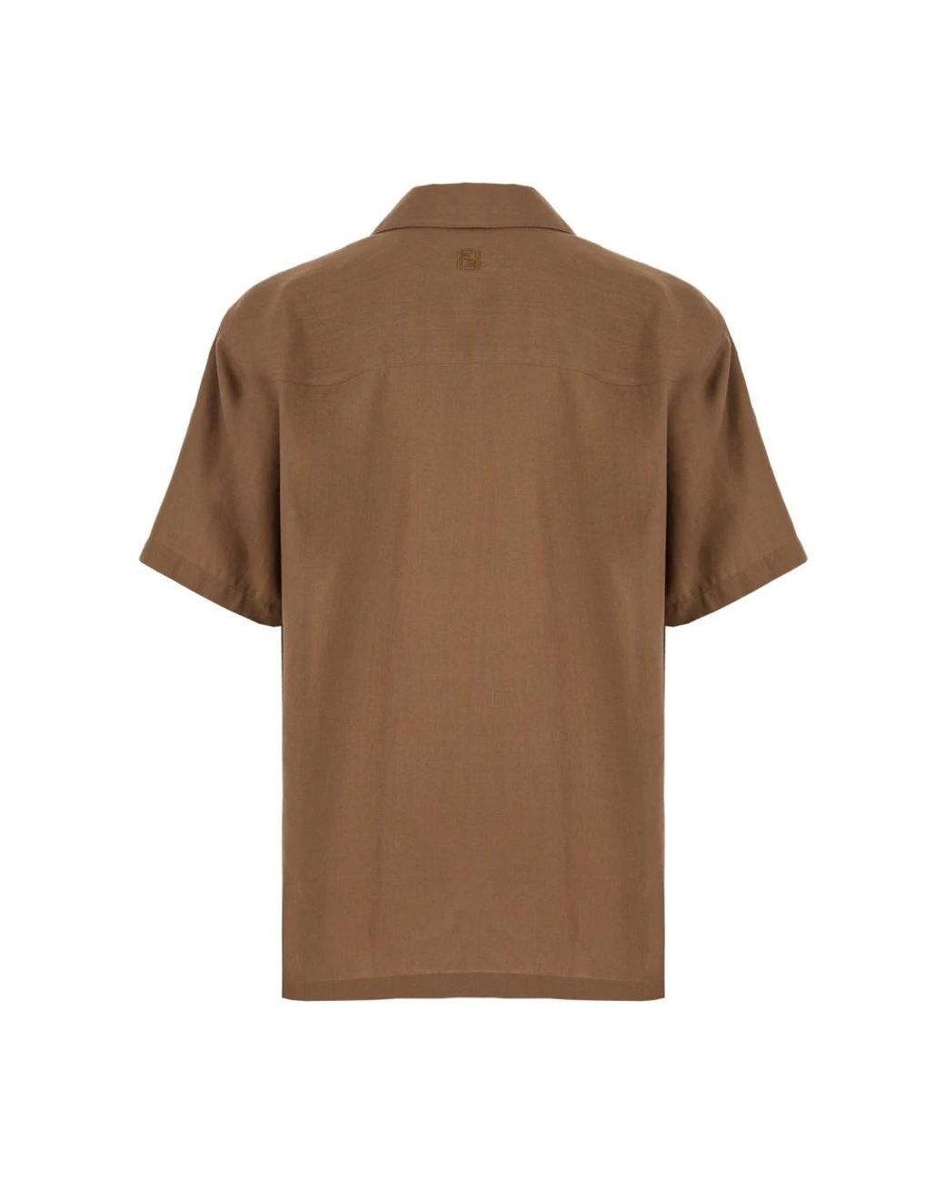 Fendi Brown Short Sleeve Shirts for men