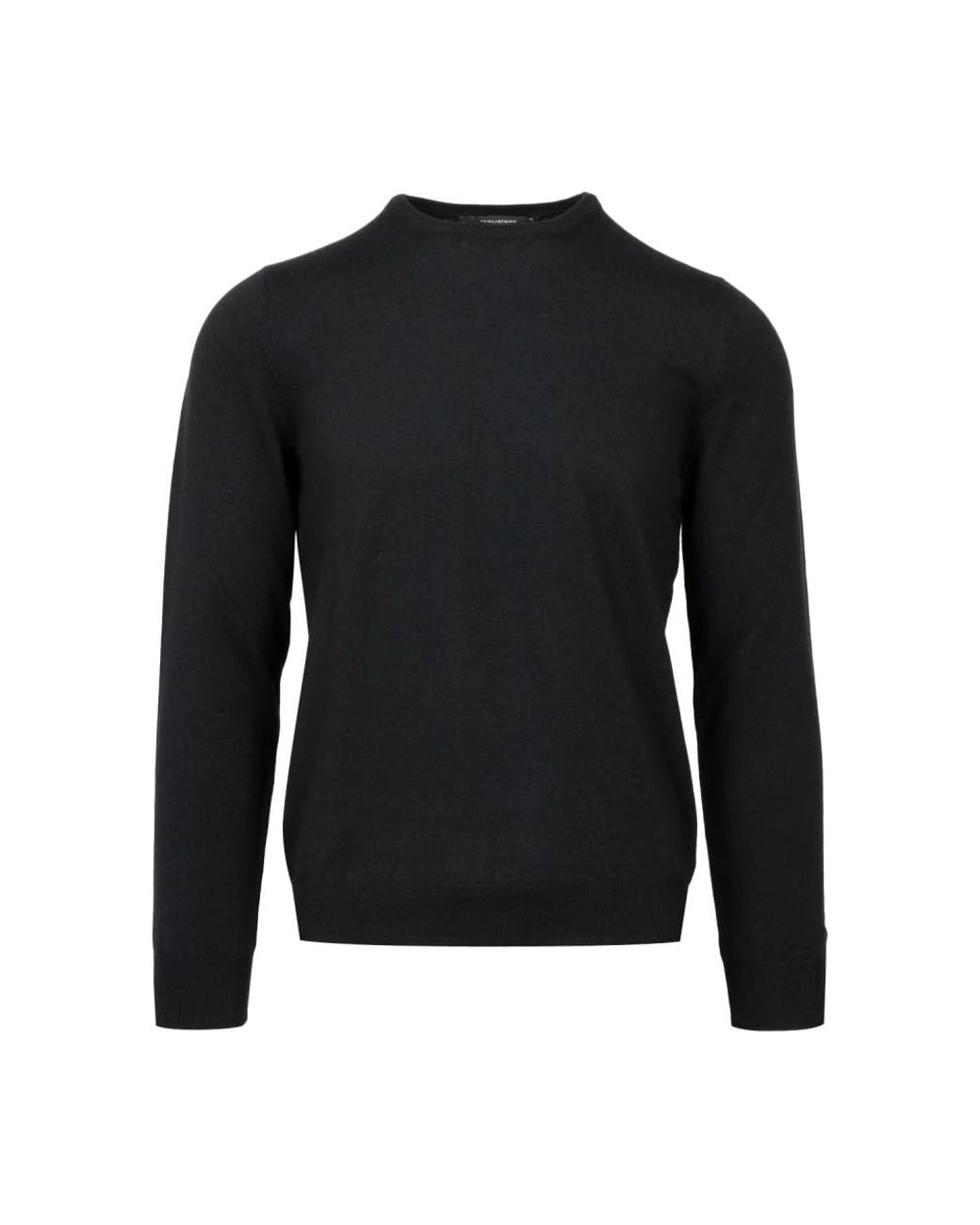 Tagliatore Black Round-Neck Knitwear for men