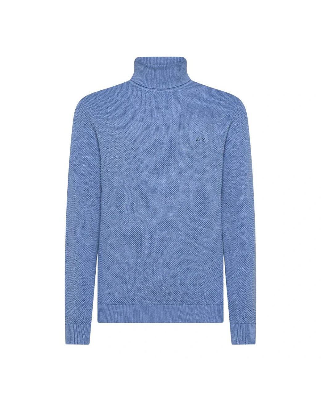 Sun 68 Truien & Vesten ,Blauw ,Katoen Turtle Sweater Rice Knitway/S in het Blue voor heren