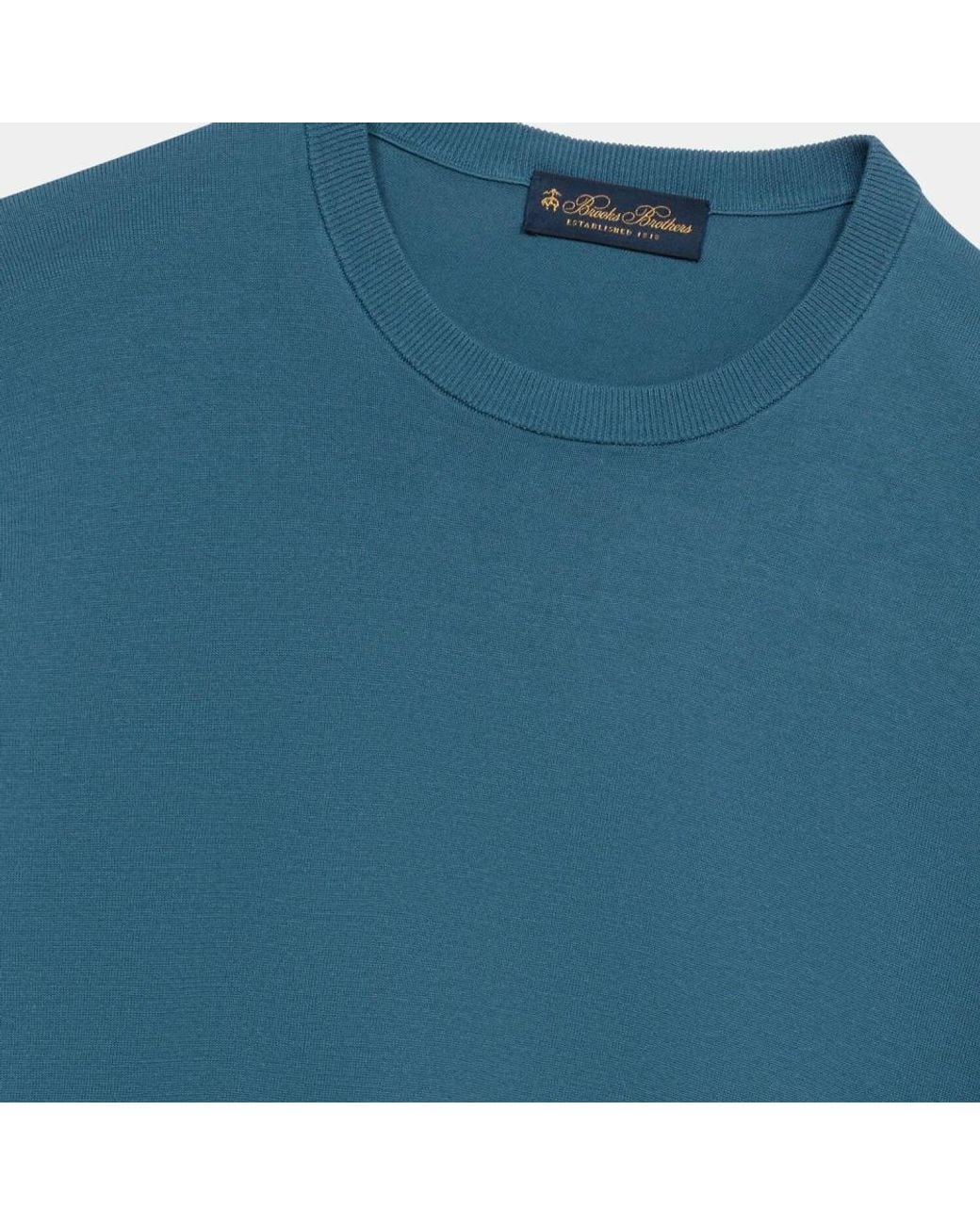 Brooks Brothers Blue Round-Neck Knitwear for men