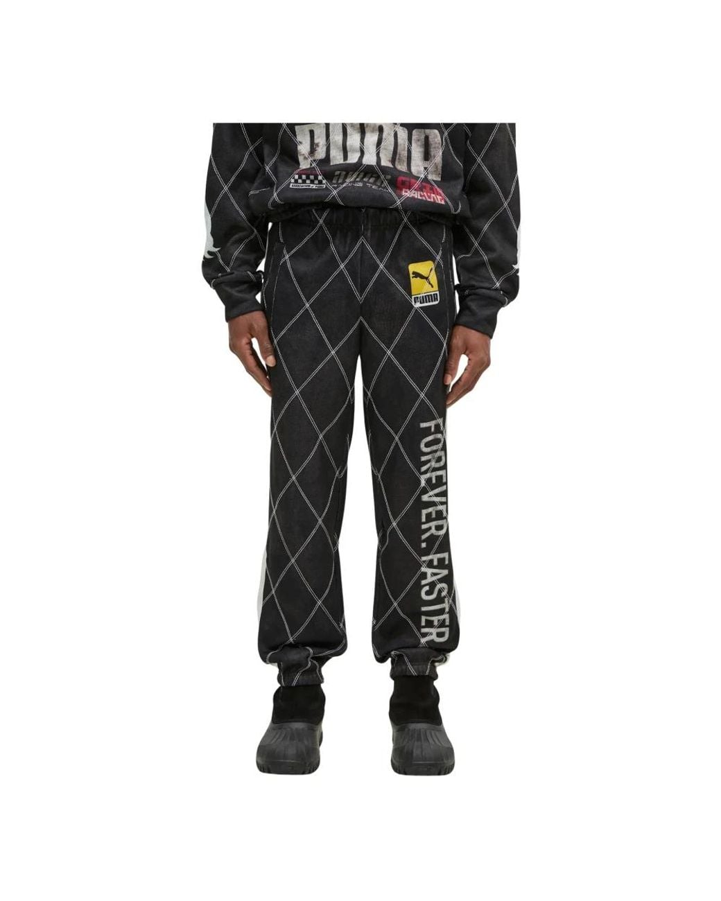 PUMA Distressed Sweat Pant in het Black voor heren