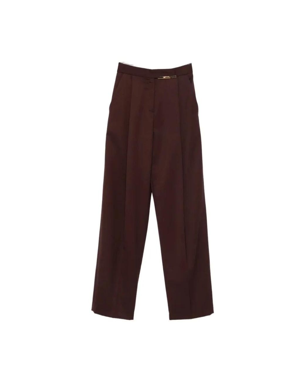 Elisabetta Franchi Brown Wide Trousers
