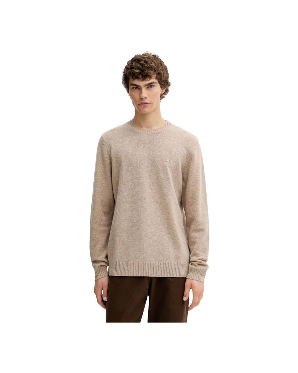Levi's Rundhals-Strickpullover in Natural für Herren
