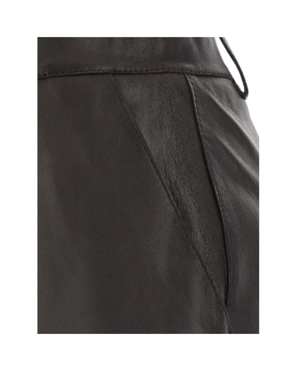P.A.R.O.S.H. Gray Leather Skirts