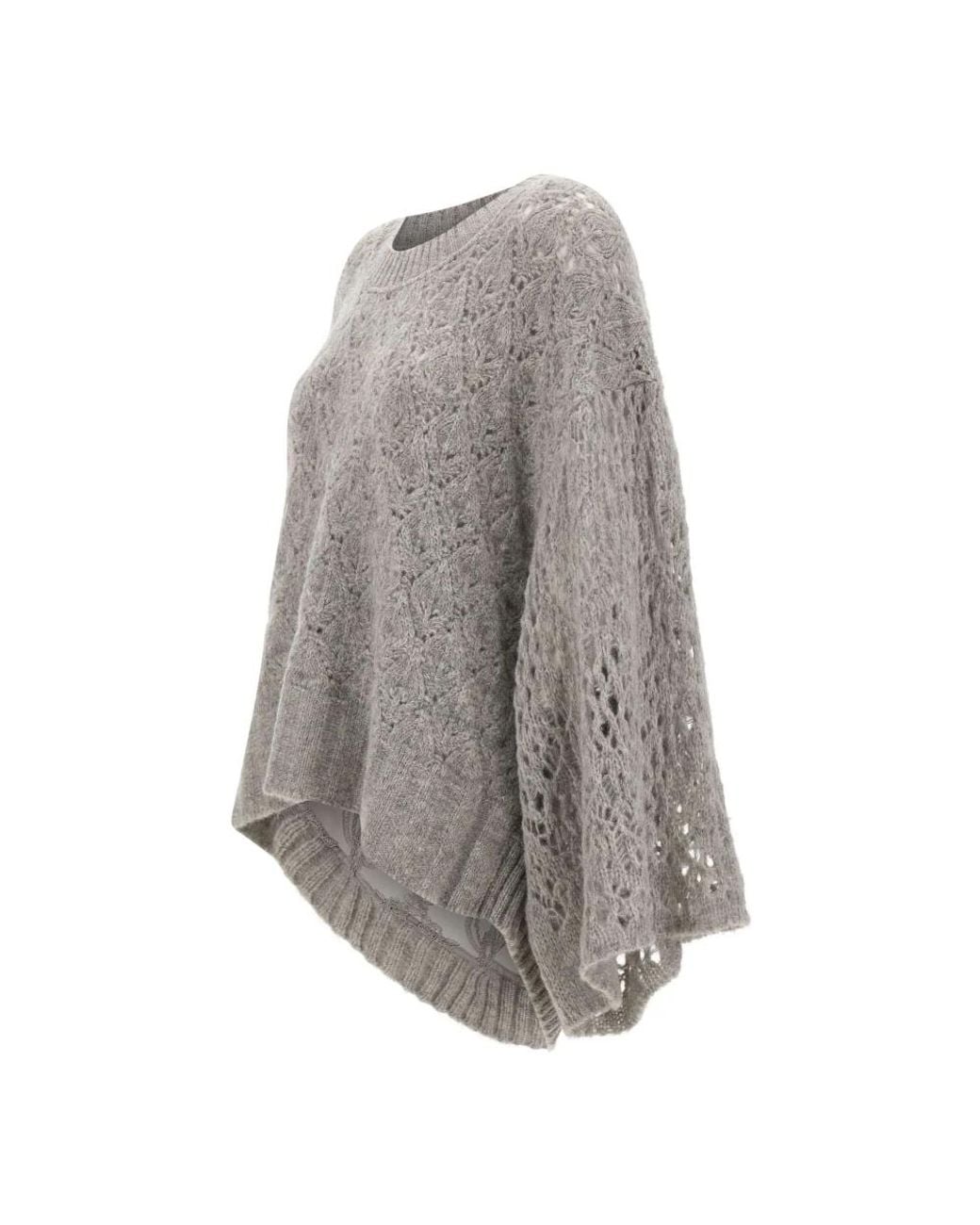 Maurizio Mykonos Gray Round-Neck Knitwear