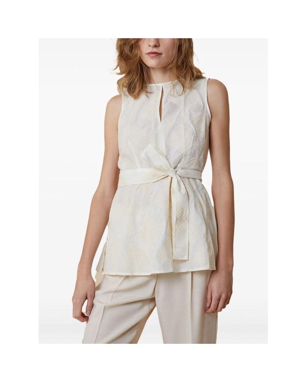 Pennyblack Natural Sleeveless Tops