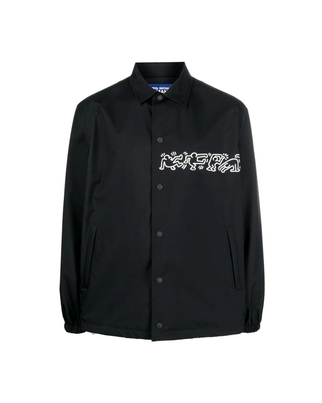Junya Watanabe Jassen ,Zwart ,Grafische Print Shirt Jas Zwart in het Black voor heren