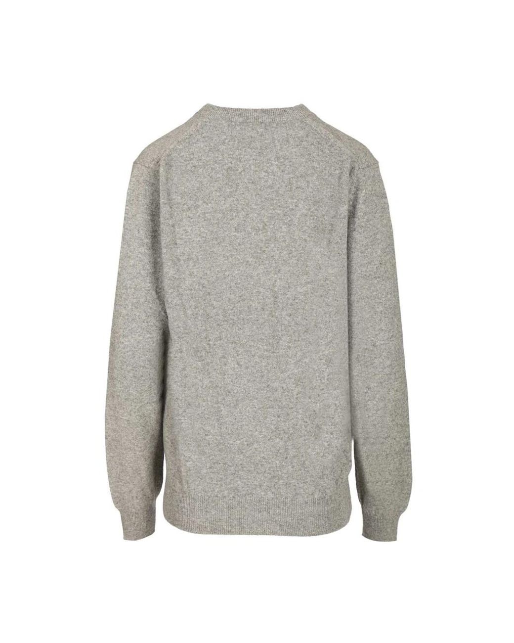 COMME DES GARÇONS PLAY Gray V-Neck Knitwear for men