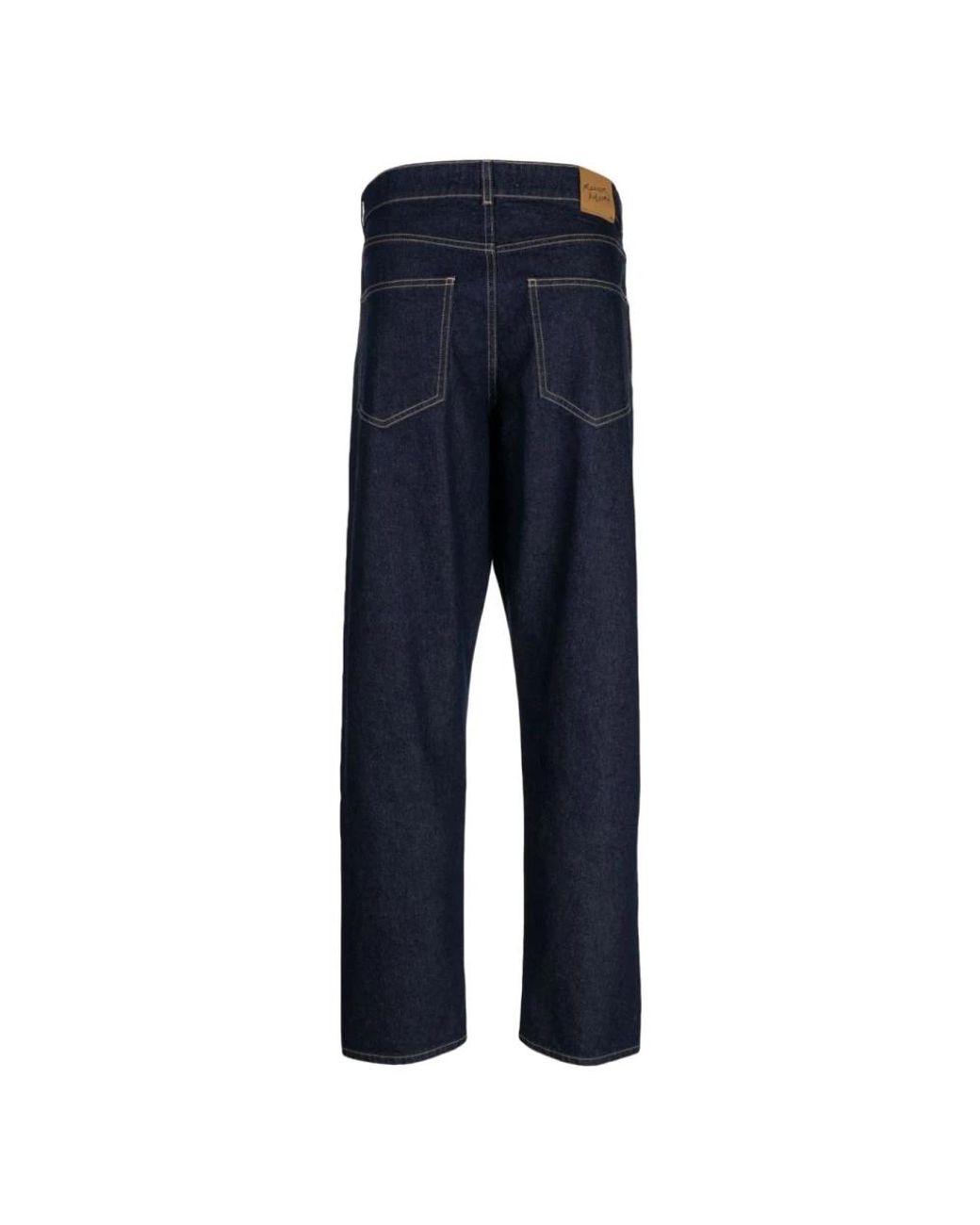 Maison Kitsuné Blue Straight Fit Jeans for men