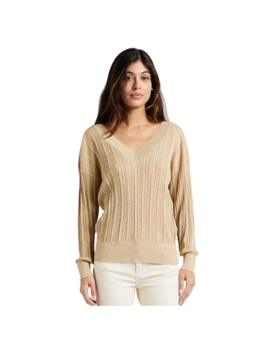 Liu Jo Natural V-Neck Knitwear