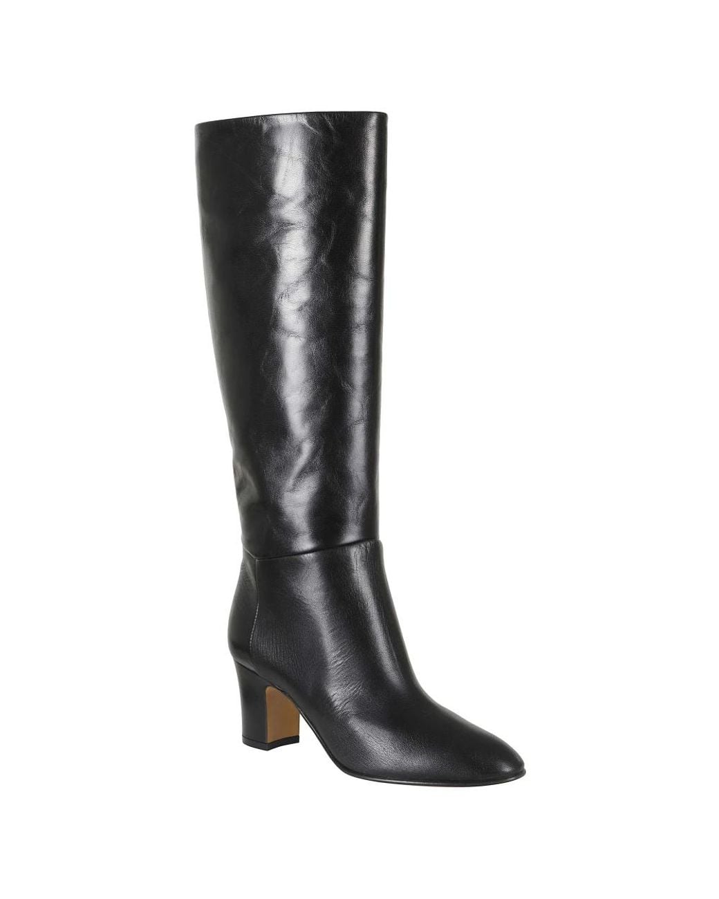 Alberta Ferretti Black Leather High Shaft Leather Sole Leather Boots