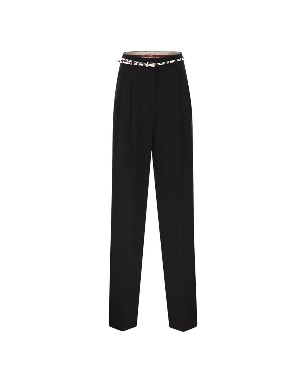 Max Mara Black Tapered Trousers