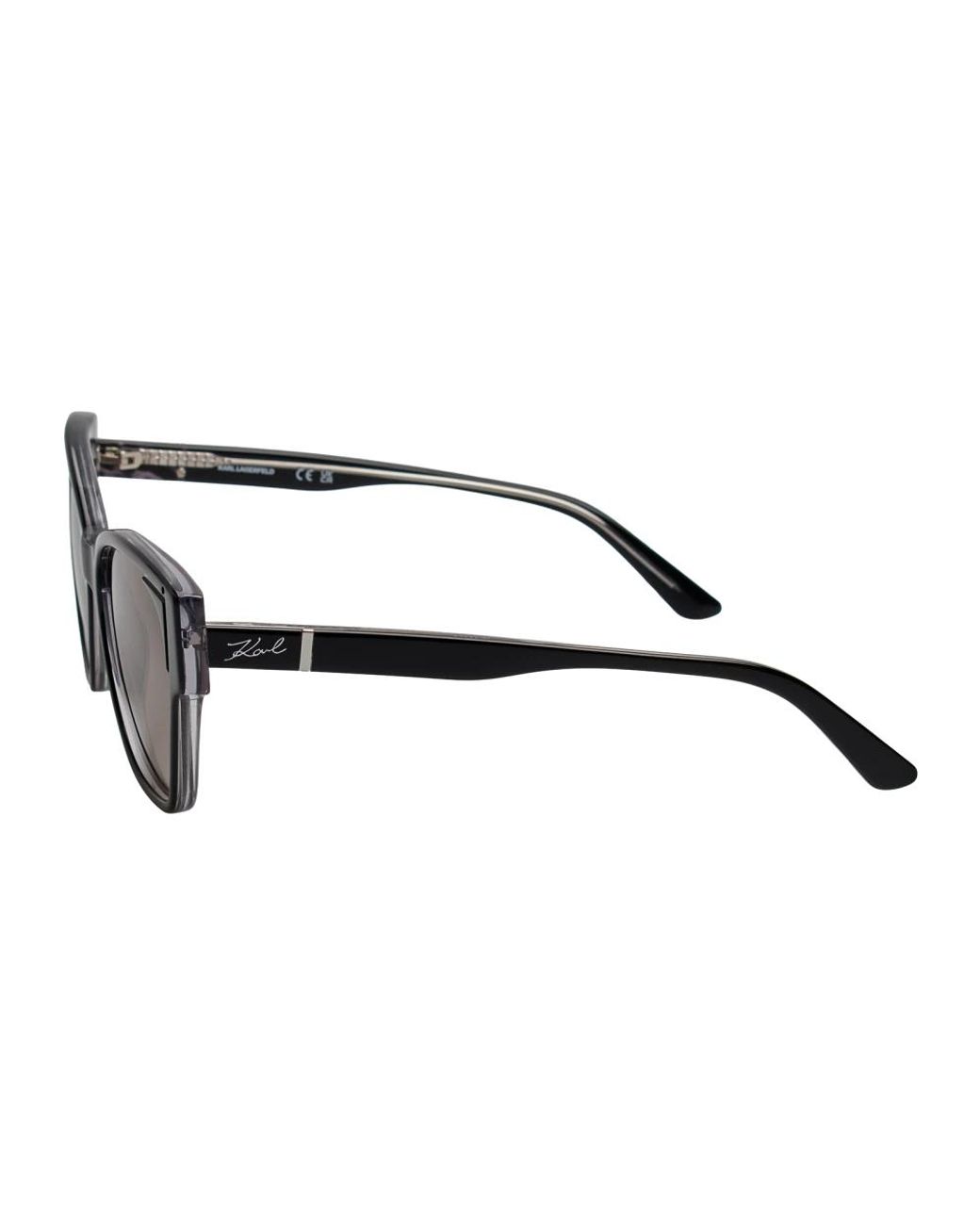 Karl Lagerfeld Brown Angular Rectangular Sonnenbrille