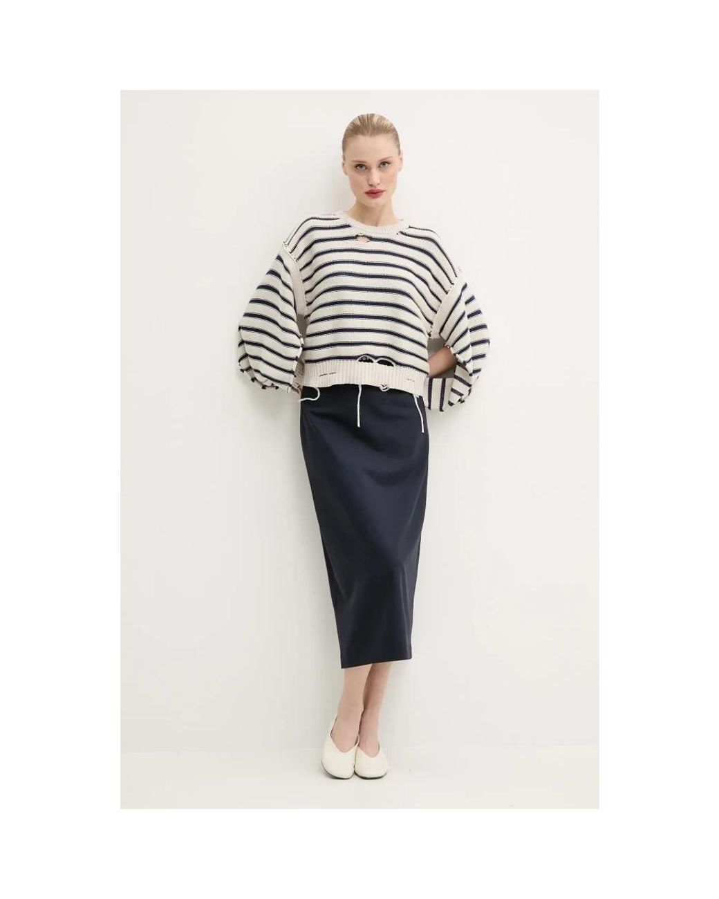 Midi Skirts MSGM de color Blue