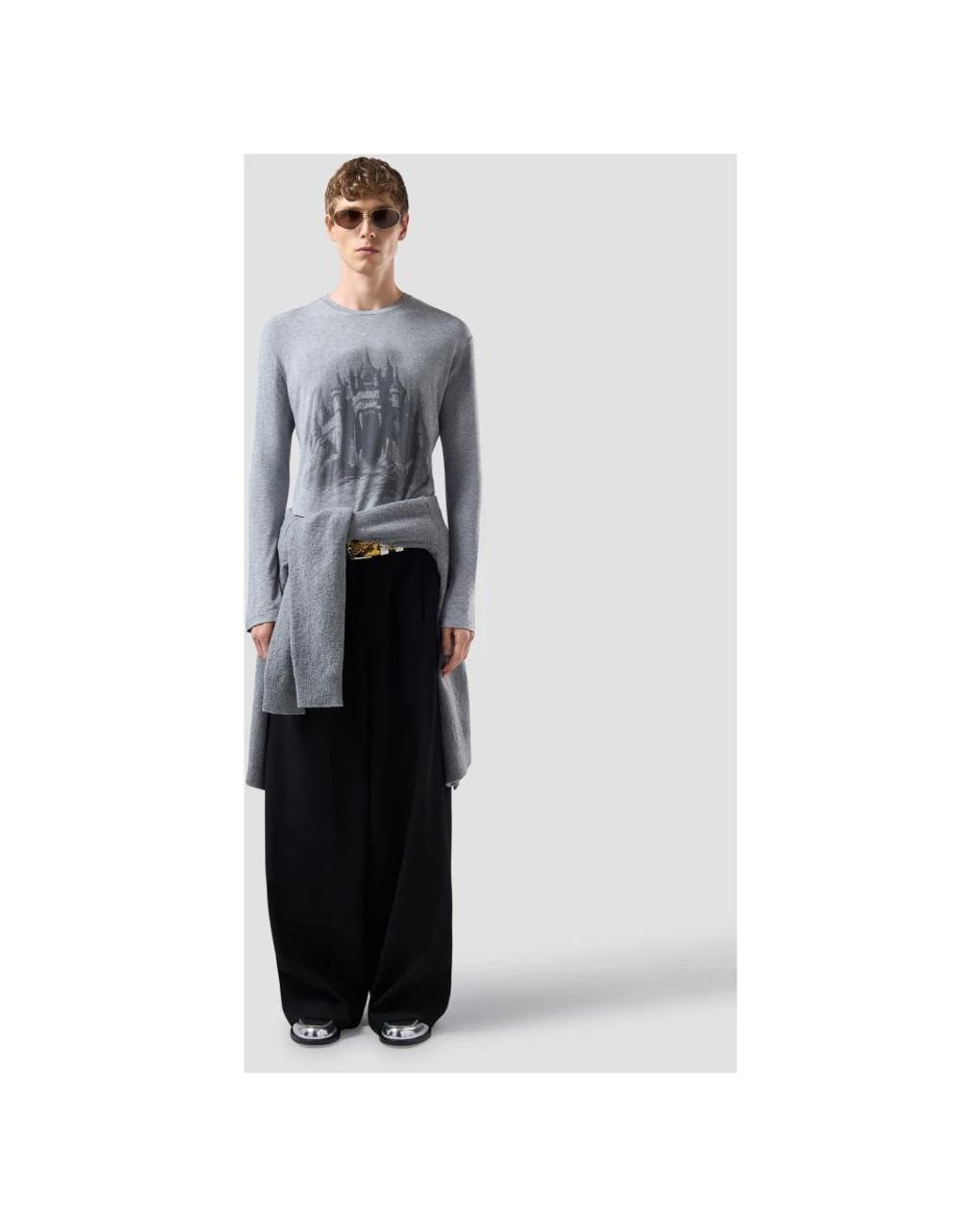 Gcds Gray Long Sleeve T-Shirts for men