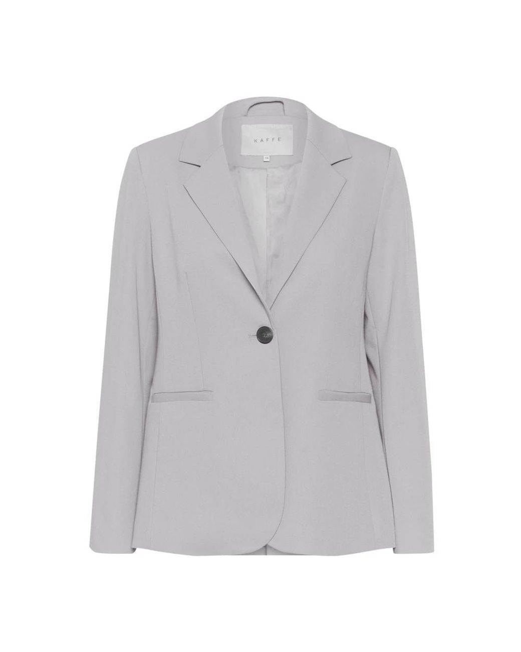 Kaffe Jassen ,Grijs ,Grijze Melange Blazer Met Klassieke Kraag in het Gray