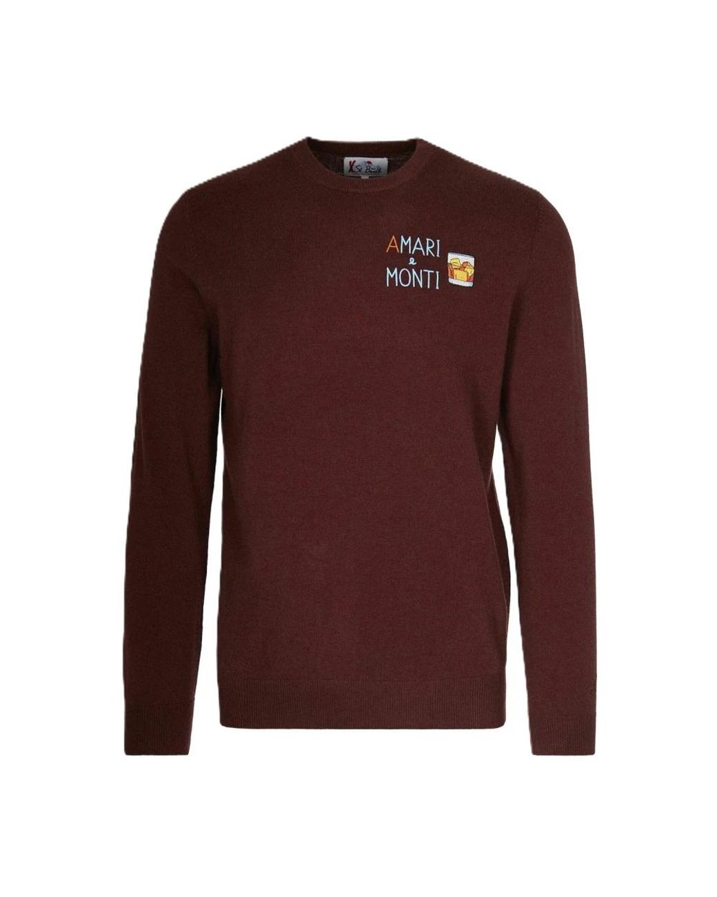 Mc2 Saint Barth Purple Round-Neck Knitwear for men