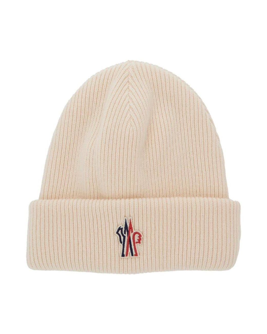 Moncler Accessoires ,Wol Wool Beanie in het Natural