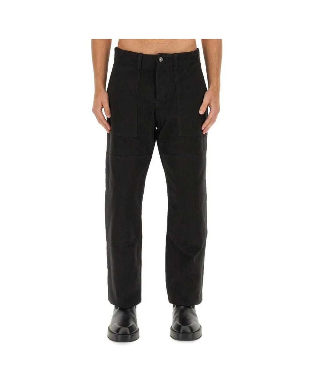 Marcelo Burlon Black Straight Trousers for men