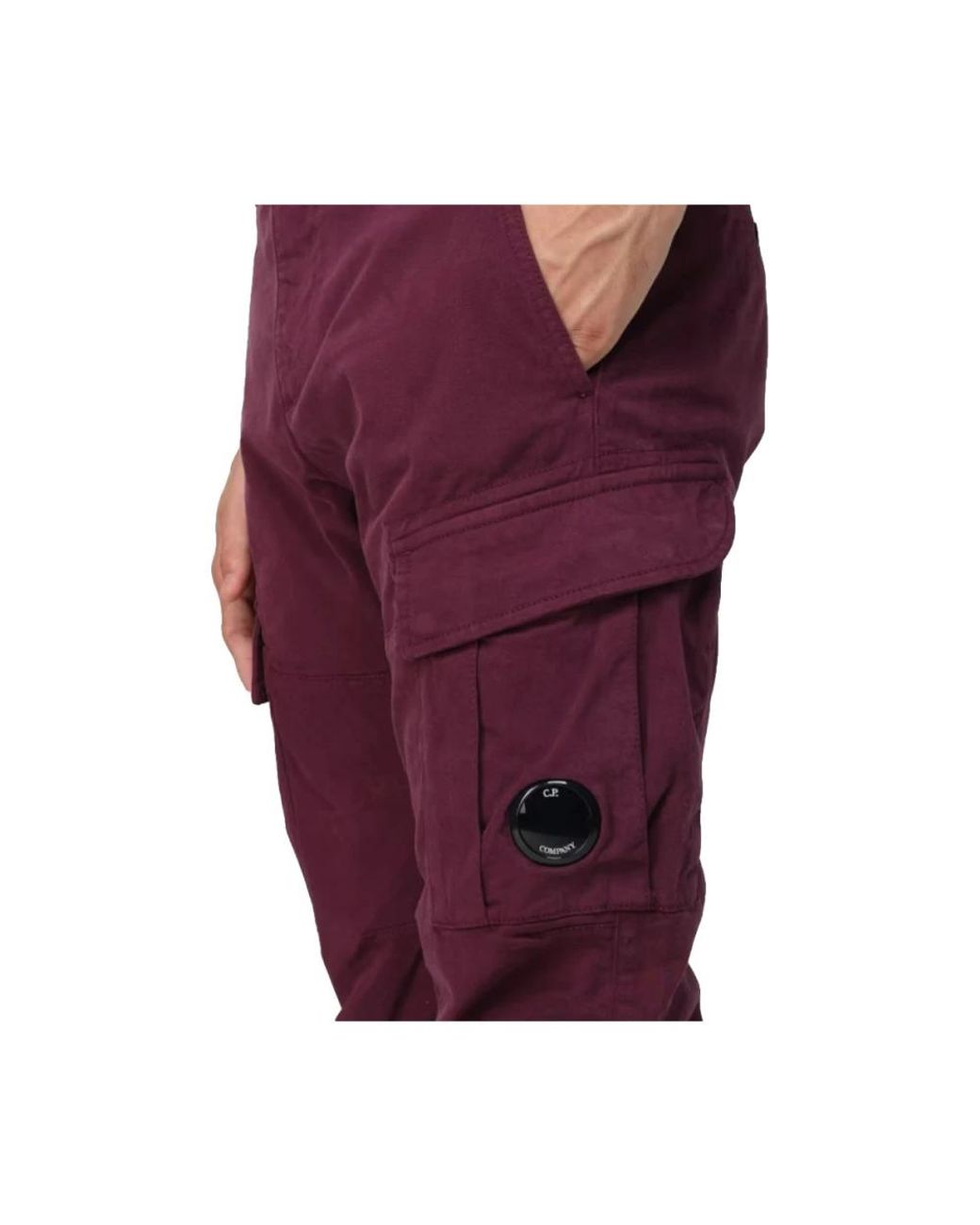 C P Company Purple Slim-Fit Trousers for men