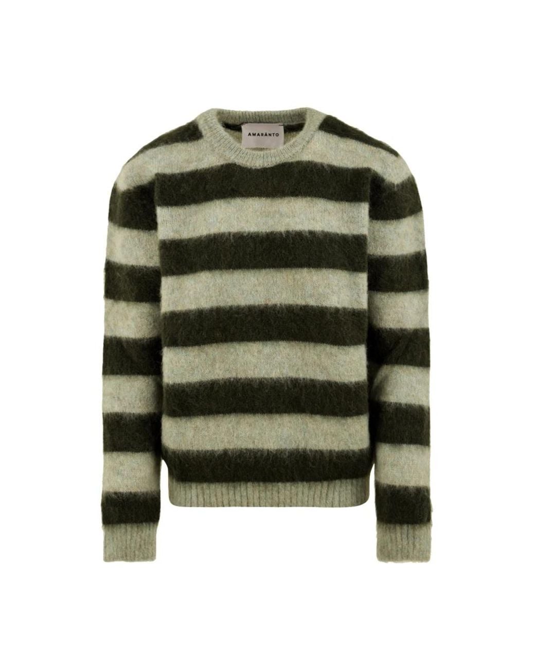 Amaranto Rundhals-Pullover in Green für Herren