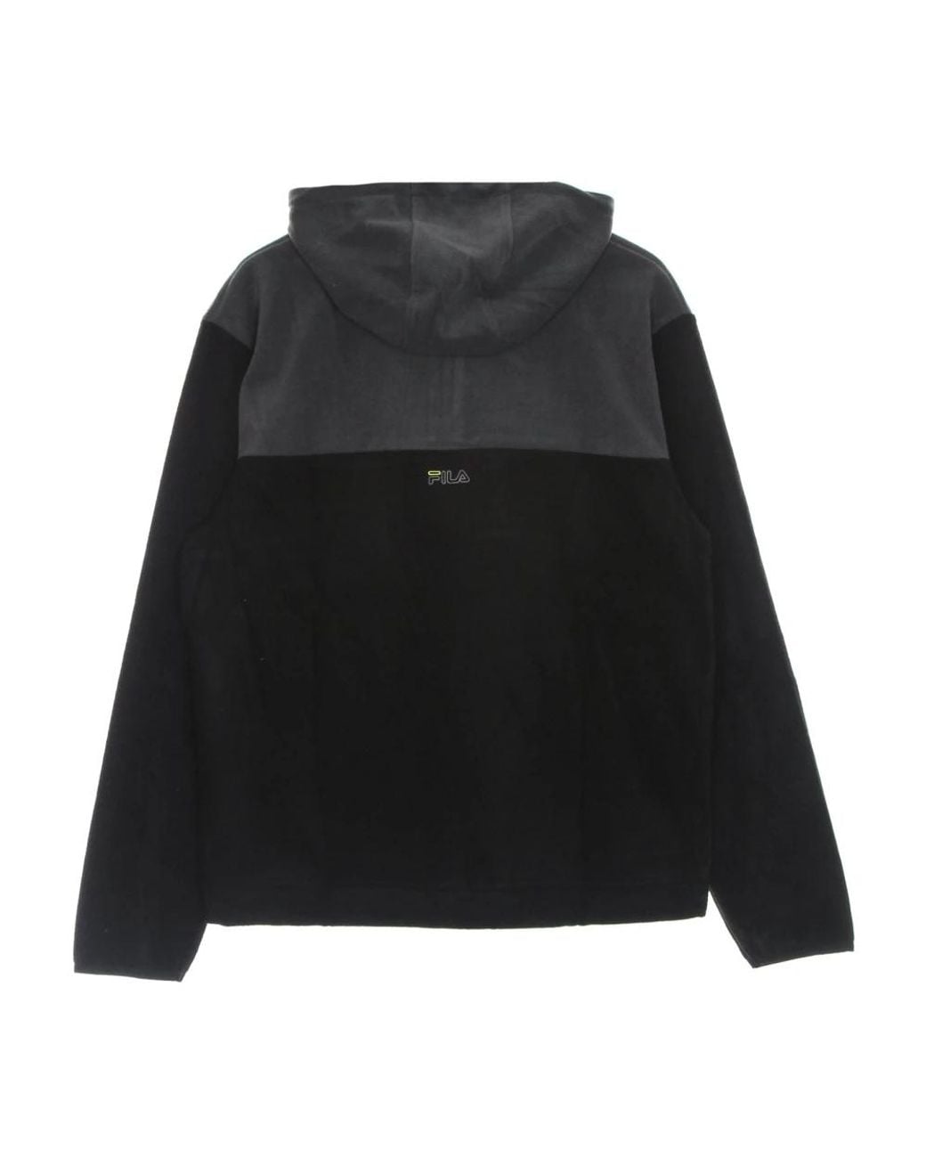 Fila Hoodies & Sweatvesten ,Veelkleurig ,Polyester Zwarte Fleece Half Zip Hoodie in het Black voor heren