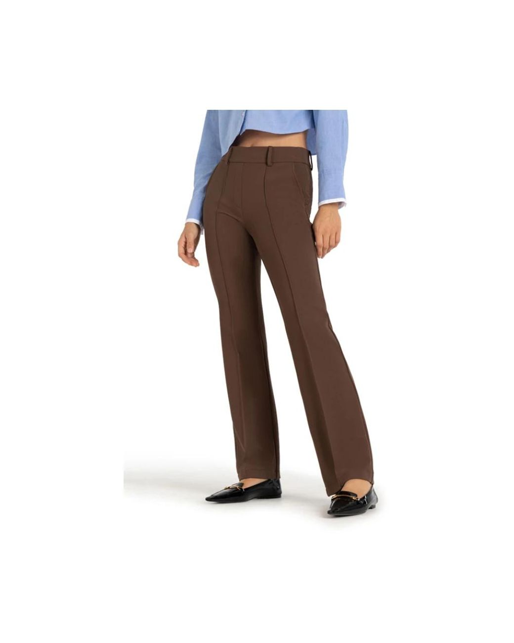 Cambio Brown Wide Trousers